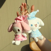 kawaii sanrio 15cm kuromi cinnamoroll cute plush toys soft plush stuffed dolls decoration pendant for girl kid birthday gift