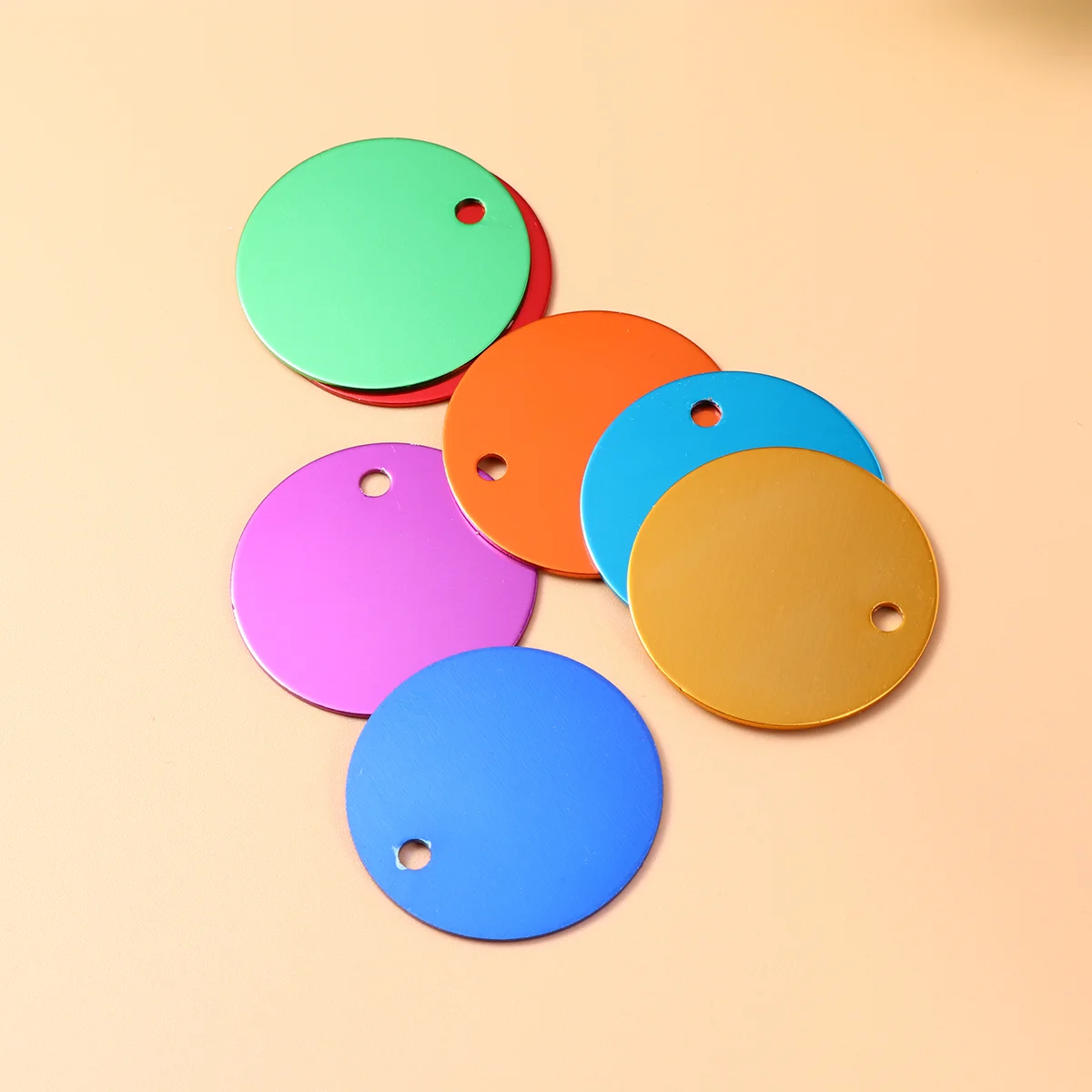 25 шт. бирка для домашних животных из алюминиевого сплава круглая пустая тяговая