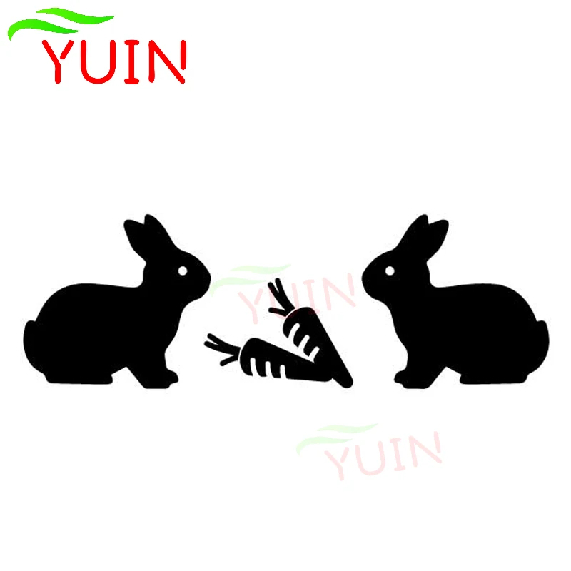 

Cute Rabbit Cartoon Car Decal Car Door Fashion Decoration Personalized PVC Waterproof Sunscreen Sticker Color Can Be Customized