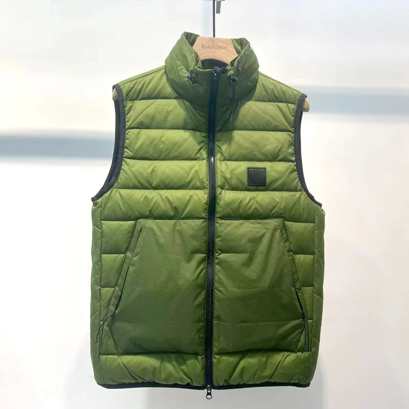 Tide Fluffy Puffy Vest High Quality Ins Men's Hooded Detachable Warm Down Vest