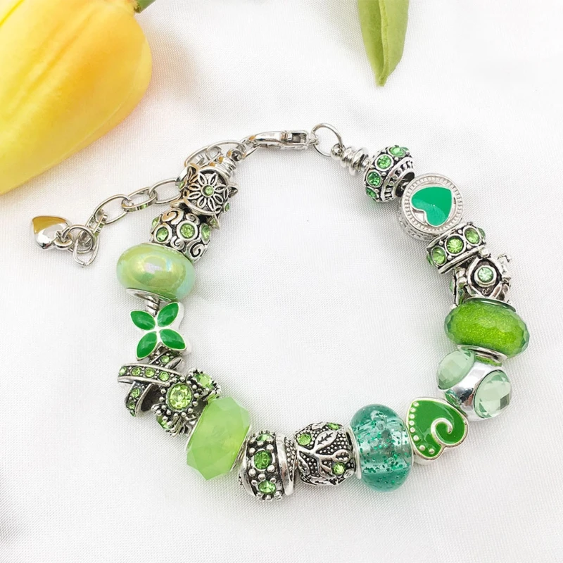 

Rhinestones European Lamp Beads Diy Necklace Bracelet Jewelry Craft Making