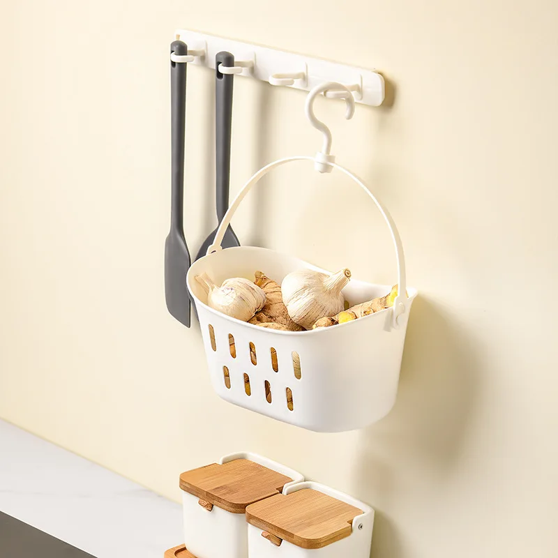 

Dormitory Hanging Basket Creative Home Hanging Basket Single Hook Storage Basket with Hook Bath Basket Storage Hollow Hanging