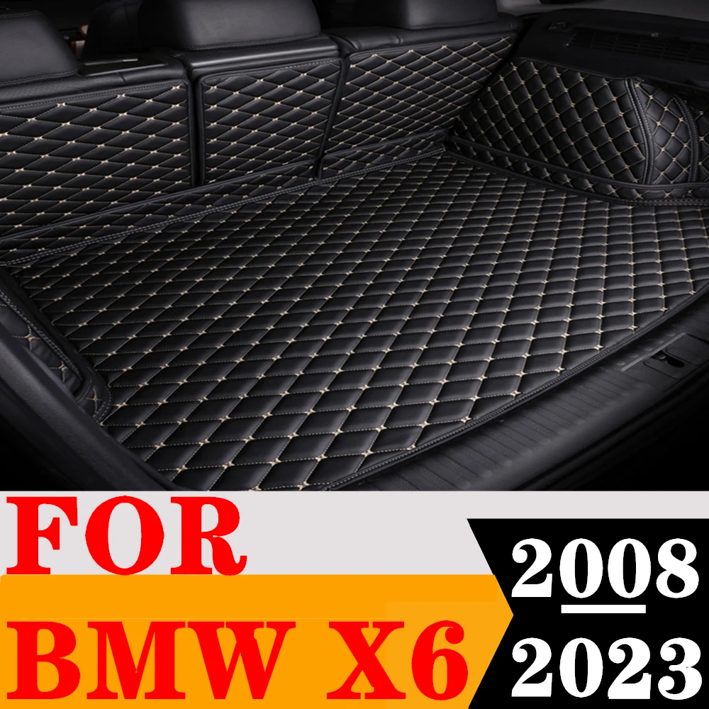 

Sinjayer Waterproof Highly Covered Car Trunk Mat Tail Boot Pad Carpet Cover High Side Rear Cargo Liner Fit For BMW X6 2008-2023