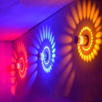 creative spiral hole led wall light effect wall lamp colorful wandlamp for party bar lobby ktv home decoration wall sconce lamp