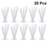 30pcs practical dessert cups ice cream cups jelly mousse pudding cup mini cocktail goblet dessert cup for evening party