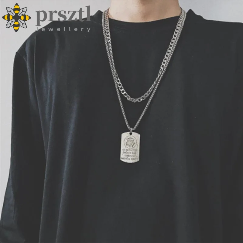 

Prsztl New Girls' Accessories Boys' Necklaces Personalized Fashion Silver Sweater Chains Are Suitable for Gift Giving Parties