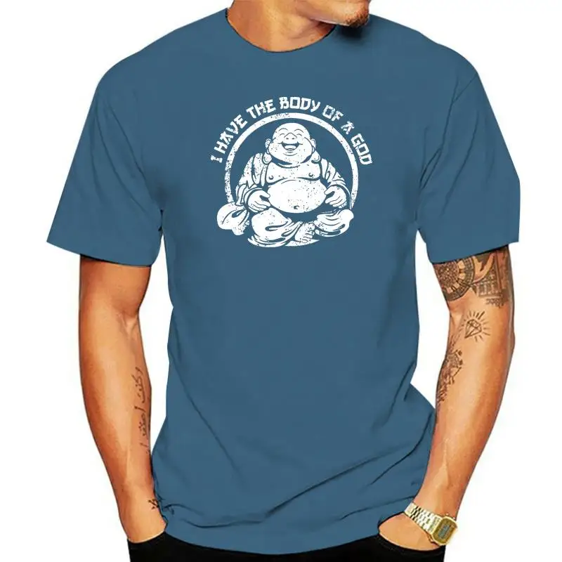 

I HAVE THE BODY OF A GOD T-SHIRT Fun Buddha buddhism Chubby Pride plus Cartoon Print Short Sleeve T Shirt Free Shipping