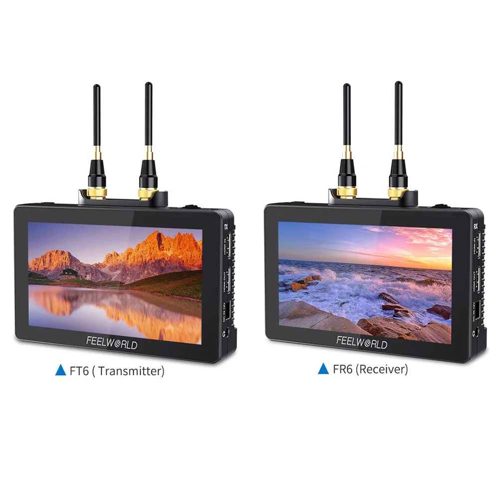 FEELWORLD FR6 FT6 5 5-дюймовый беспроводной видеопередатчик приемник монитор DSLR Director AC DP