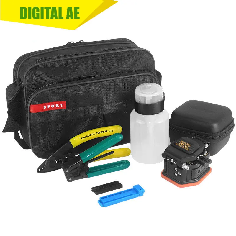 

7in1 FTTH Fiber Optical Tool Set Box Alcohol Bottle Leather Wire Stripper Fiber Cleaver FTTH Toolkit Tools