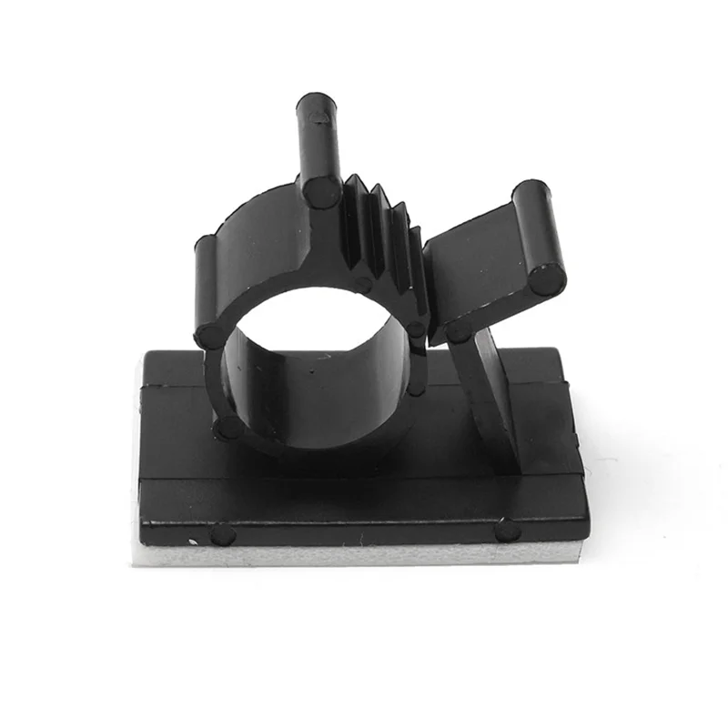 

10pcs Cable Clamps Self Adhesive Car Cord Clip Adjustable Wire Tie Fixed Organizer Line Management s Mount Holder Black