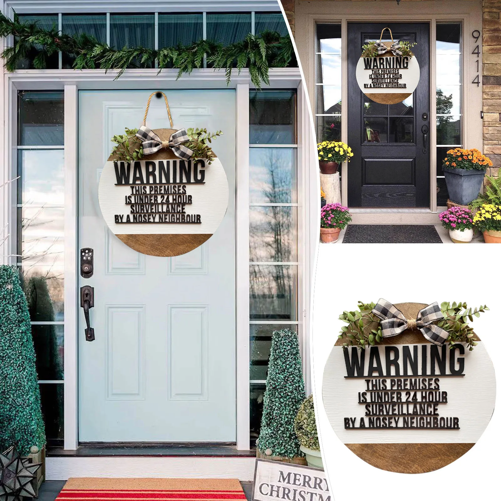 

Modern Decorations for Home Wall Door Hanger Hanging Ornament Crazy Holiday Listing Sign Home Front House Things for Bathroom