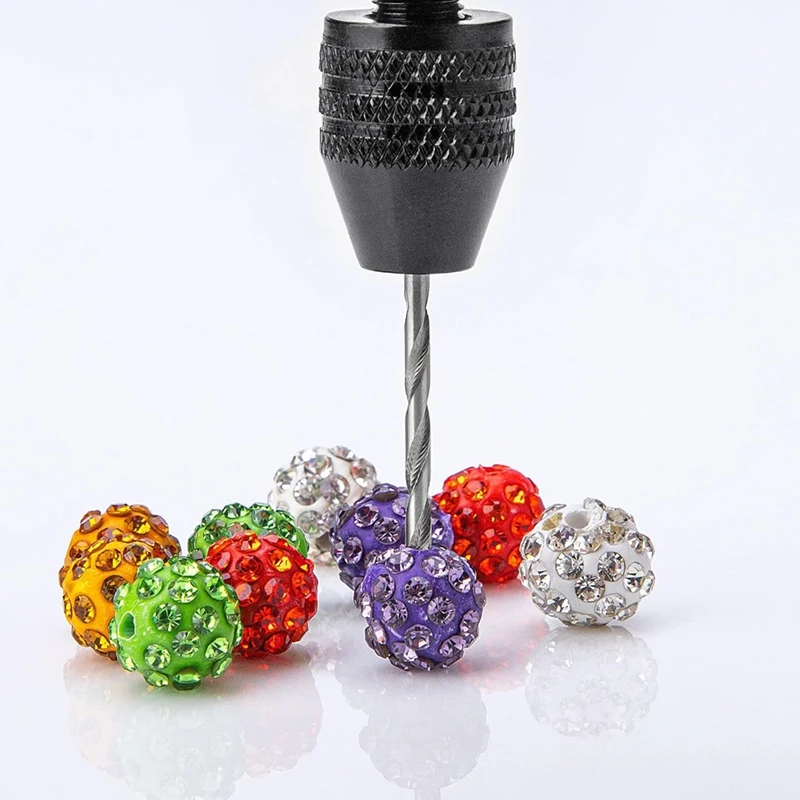 Hand Drill Set 25PCS Twist Bits And 10PCS PCB Mini Jewelry Drilling Tool For Resin Polymer Clay