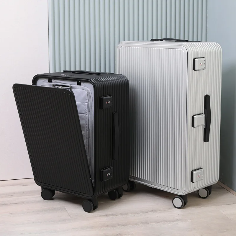 

magnesium alloy trolley case universal wheel women's 24 strong thick password box