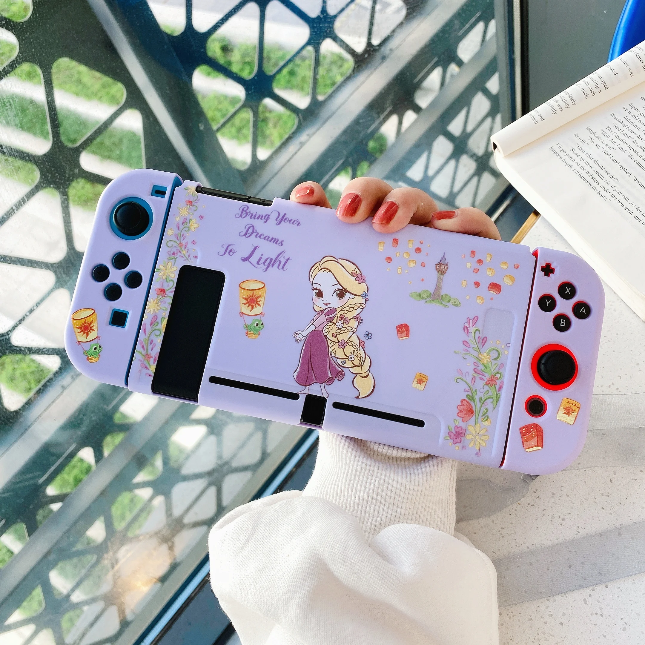 

Disney Enchanted Rapunzel Gudetama XO Soft Phone Cases For Nintendo Switch Game Console Controller OLED Gaming Accessories