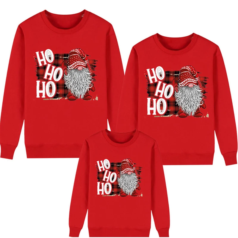 Комплект одежды для семьи пуловер модная осенняя одежда матери дочери отца сына