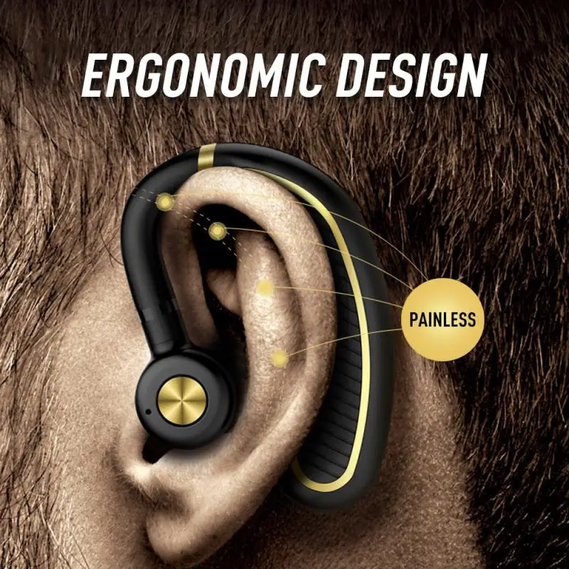 

Earphone Hanging Ear Business Earpiece Sweatproof Noise Reduction Headphone For Android Ios Headset Earbuds Hands Free