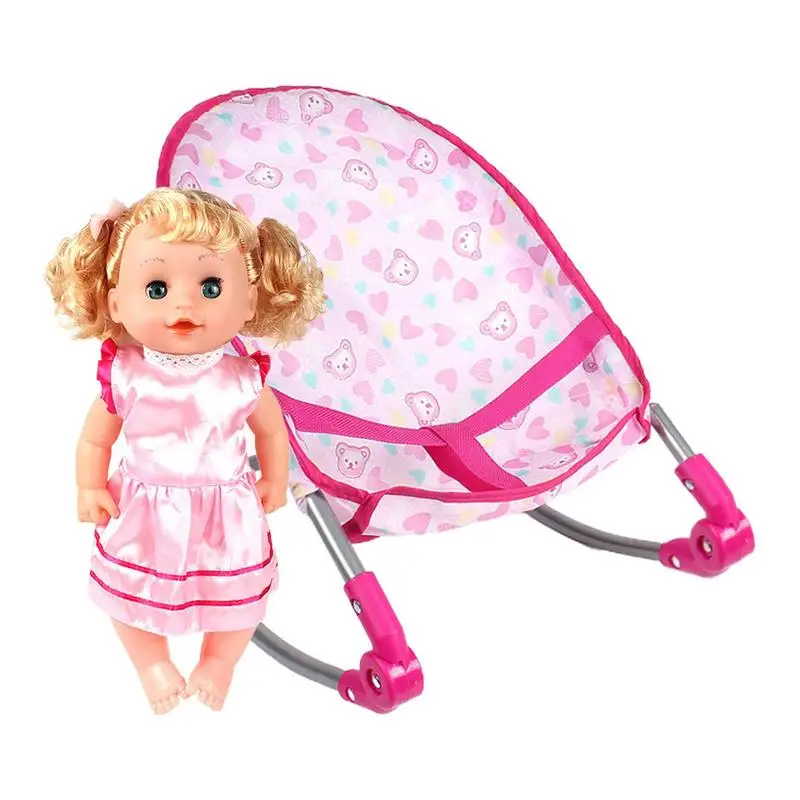 

Stroller For Dolls Stroller Toys With Basket Pink Doll Stroller Doll Stroller For 4-6-Year-Old Girls Doll Pram For Home