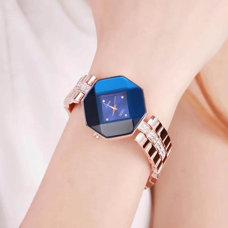 

GEDI Women Watch Famous Luxury Brands Crystal Diamond Stainless Steel Small Ladies Watches For Woman Wristwatch Montre Femme