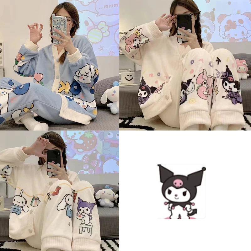 

Пижама женская из кораллового флиса, на осень/зиму