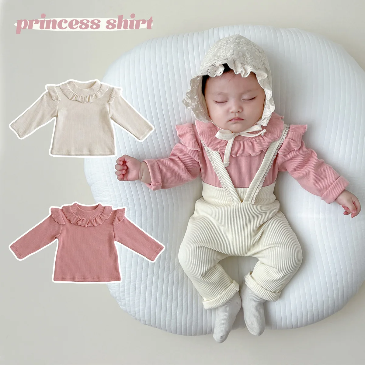 

2 шт., хлопковые брюки на подтяжках для новорожденных девочек