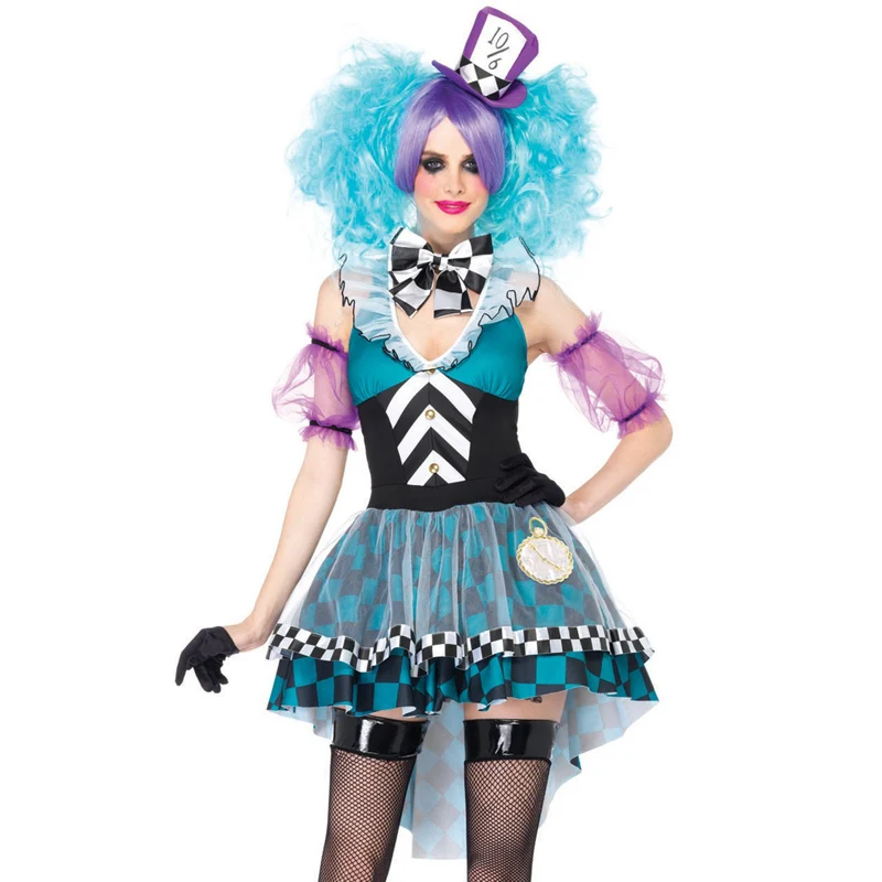 

Halloween Ladies Cosplay Clown Costume Adult Outfit Fancy Dress