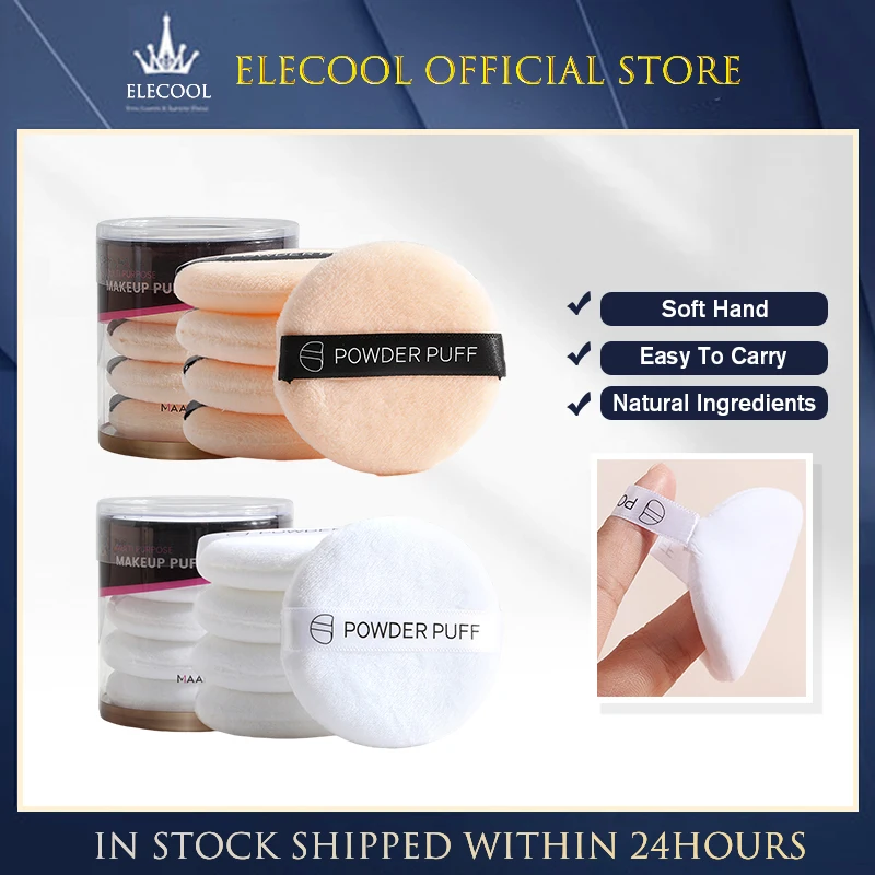 

5 шт./набор, мягкие бархатные спонжи для нанесения пудры на лицо