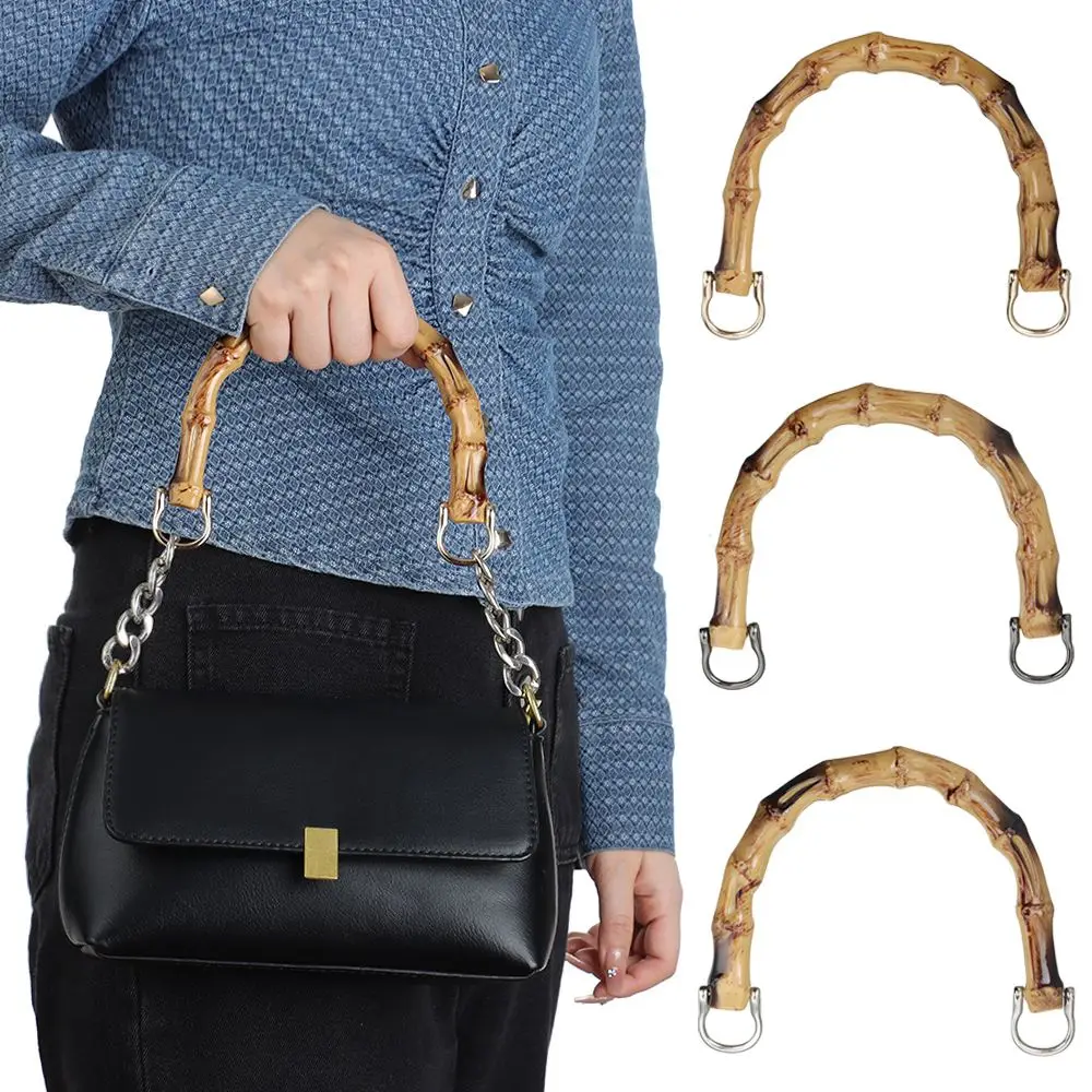 

New Gift Box Handle Bag Accessories With Buckle Shoulder Bag Strap Handbag Band Handle Bamboo Bag Handles Detachable