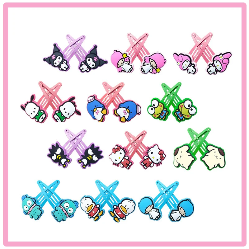 Sanrio kuromi детская шпилька для волос мелодия мультфильм BB шпилька для волос аксессуары кошка бант заколка для волос милый подарок для девушки