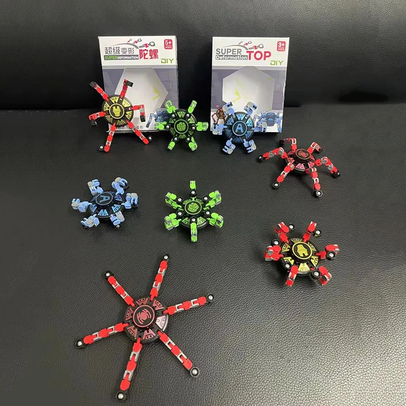 

Mechanical Fingertip Spinner DIY Deformable Stress Relief Toy Transformable Creative Gyro Toy for Kids Fingertip Spin Top