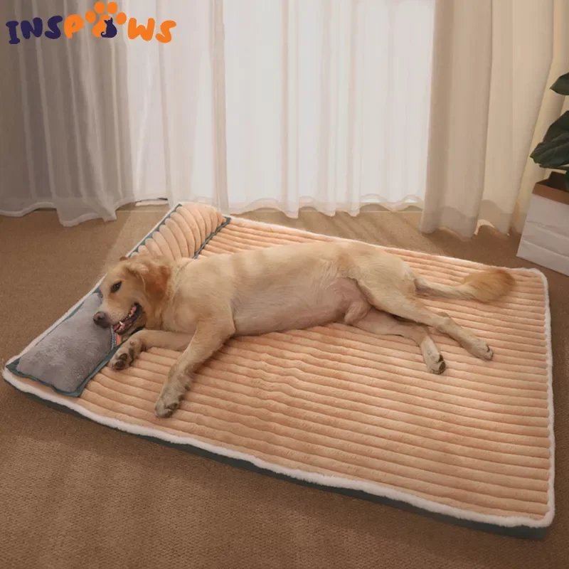 

Orthopedic Calming Dog Beds with Pillow Thicken Removable 3D Memory Foam Deep Sleeping For Large Dogs and Cat Bed Washable Cover
