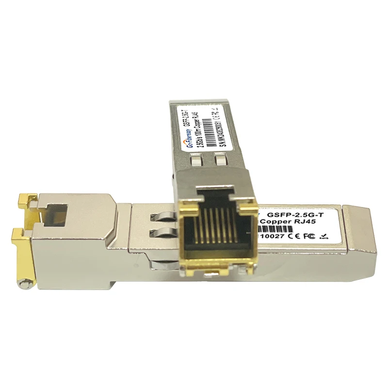 Фото Медный модуль 2,5G SFP-RJ45, 1G/2,5GBase-T, 100 м, разъем RJ45, совместимый с оптоволоконным коммутатором Mikrotik, HORACO, KEEPLiNK 2,5 ГБ SFP №5