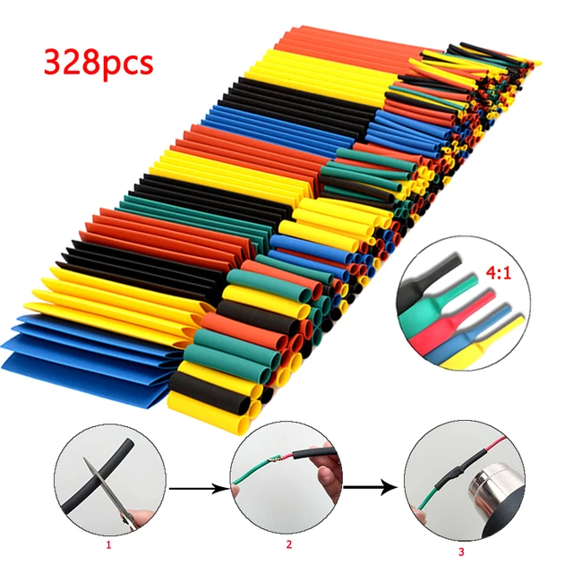 Thermoresistant tube heat shrink wrapping kit shrin tubing assorted size wire cable insulation sleeving cable sleeve