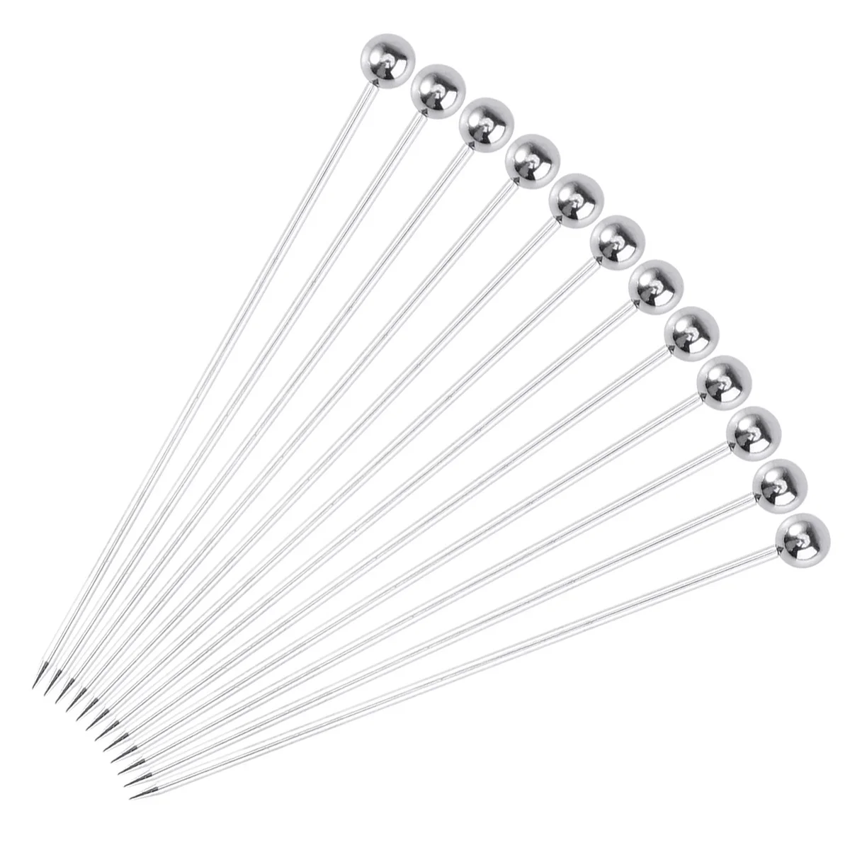 

24pcs Fruit Sticks for Party Metal Cocktail Picks Stainless Steel Martini Picks Fruit Picks