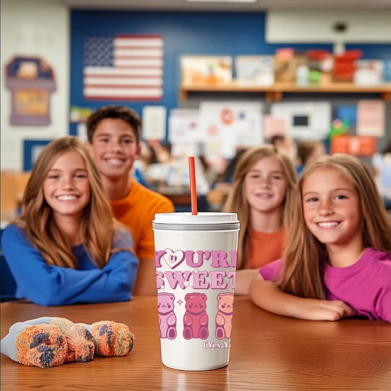 5 шт. забавные лягушки на День святого Валентина УФ-наклейки DTF водонепроницаемый