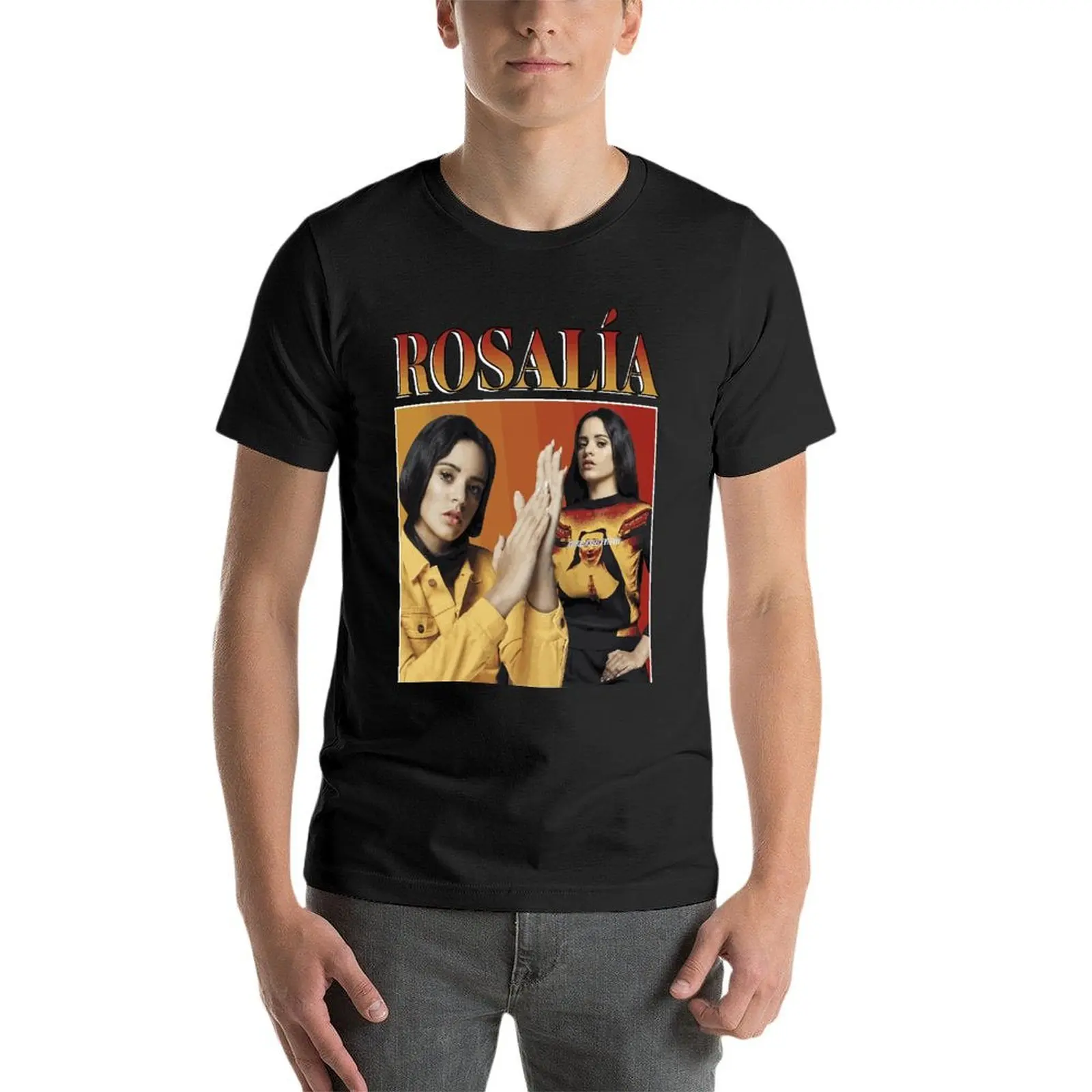 

Rosalia Vintage Oversize Tshirt Harajuku Men Clothing 100% Cotton Streetwear Plus Size Top Tee