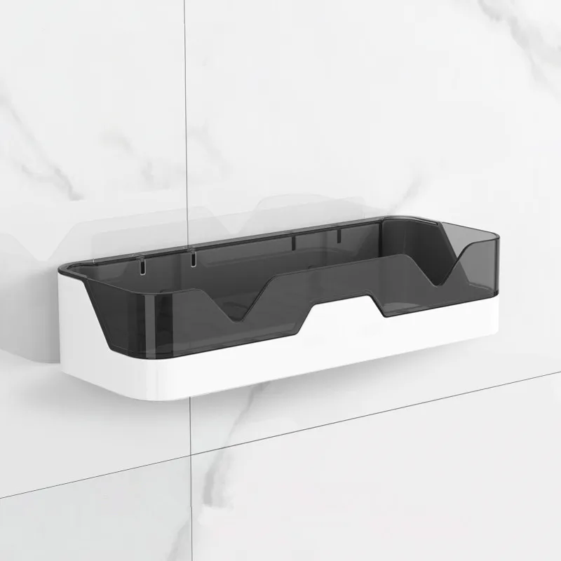 Полка-органайзер для ванной комнаты стойка хранения душа черные угловые полки