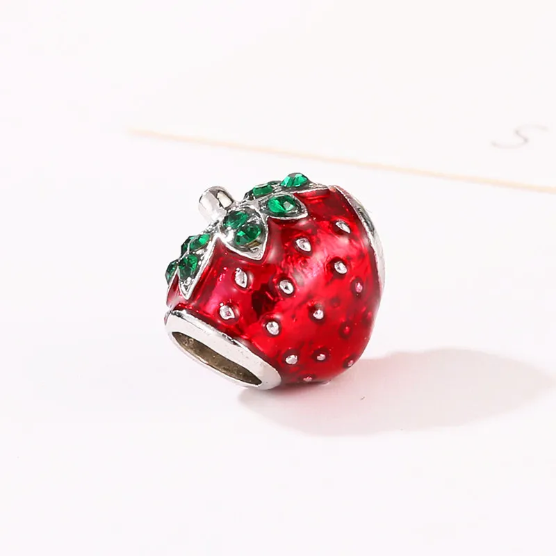 1 шт. новая милая Клубничная чашка Дерево Сердце Бусина кулон оригинальный Pandora