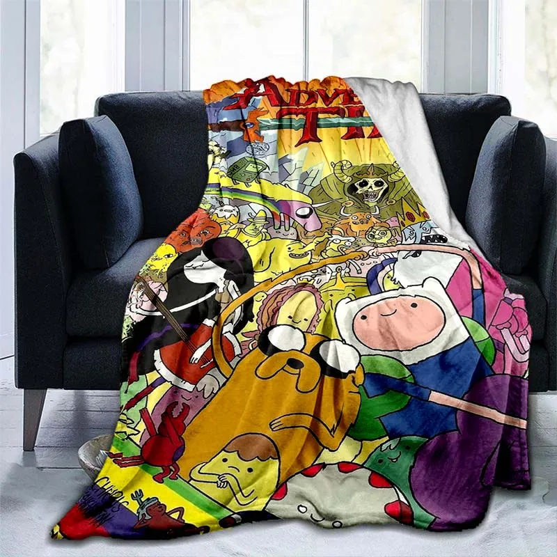 

Мягкое детское фланелевое одеяло с рисунком Финна и Джейка