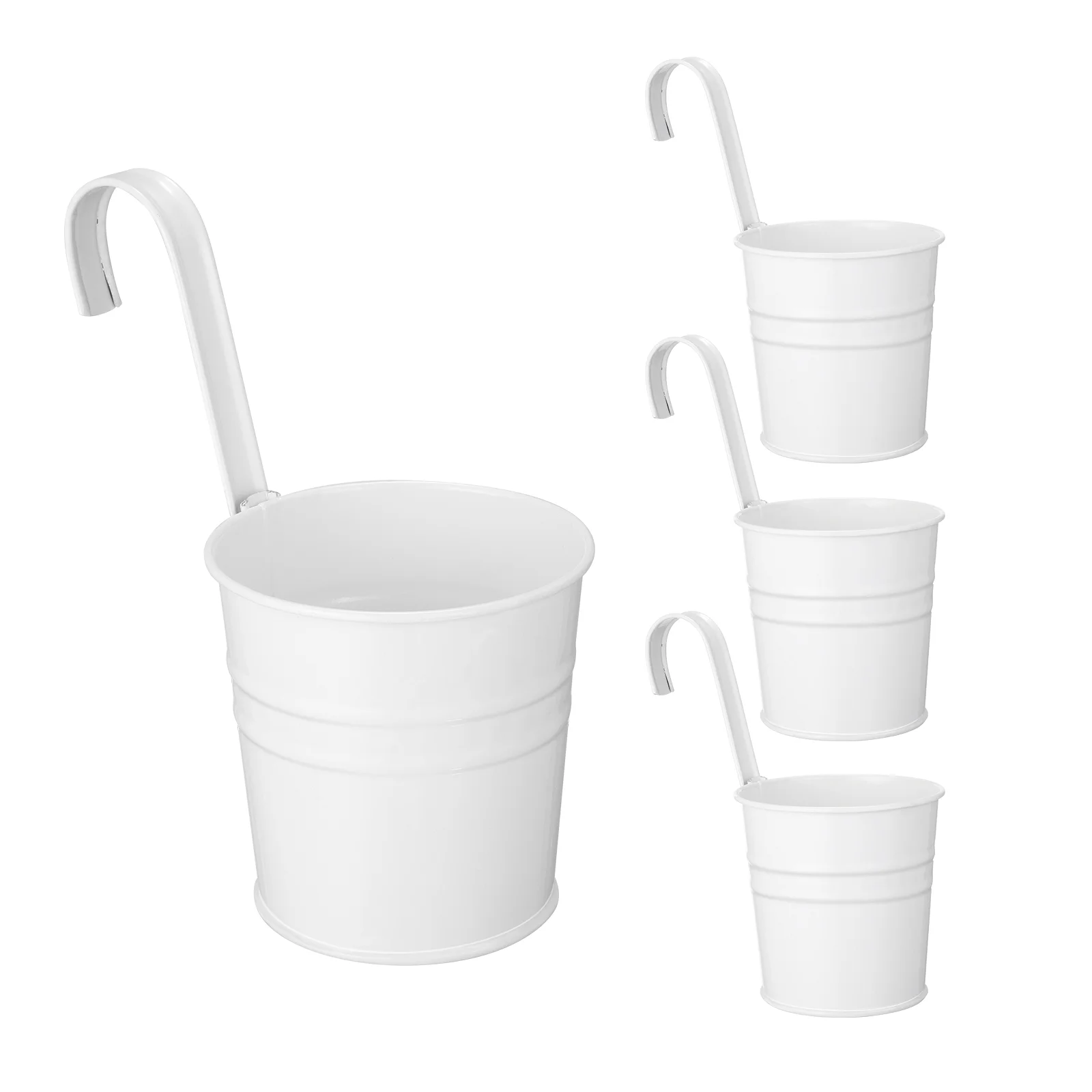 

Hanging Flower Balcony Planter Potsbucket Planters Outdoormetal Iron Railing Flowerpot Pot Basketsoutside Wall Vintagedeck Boxes