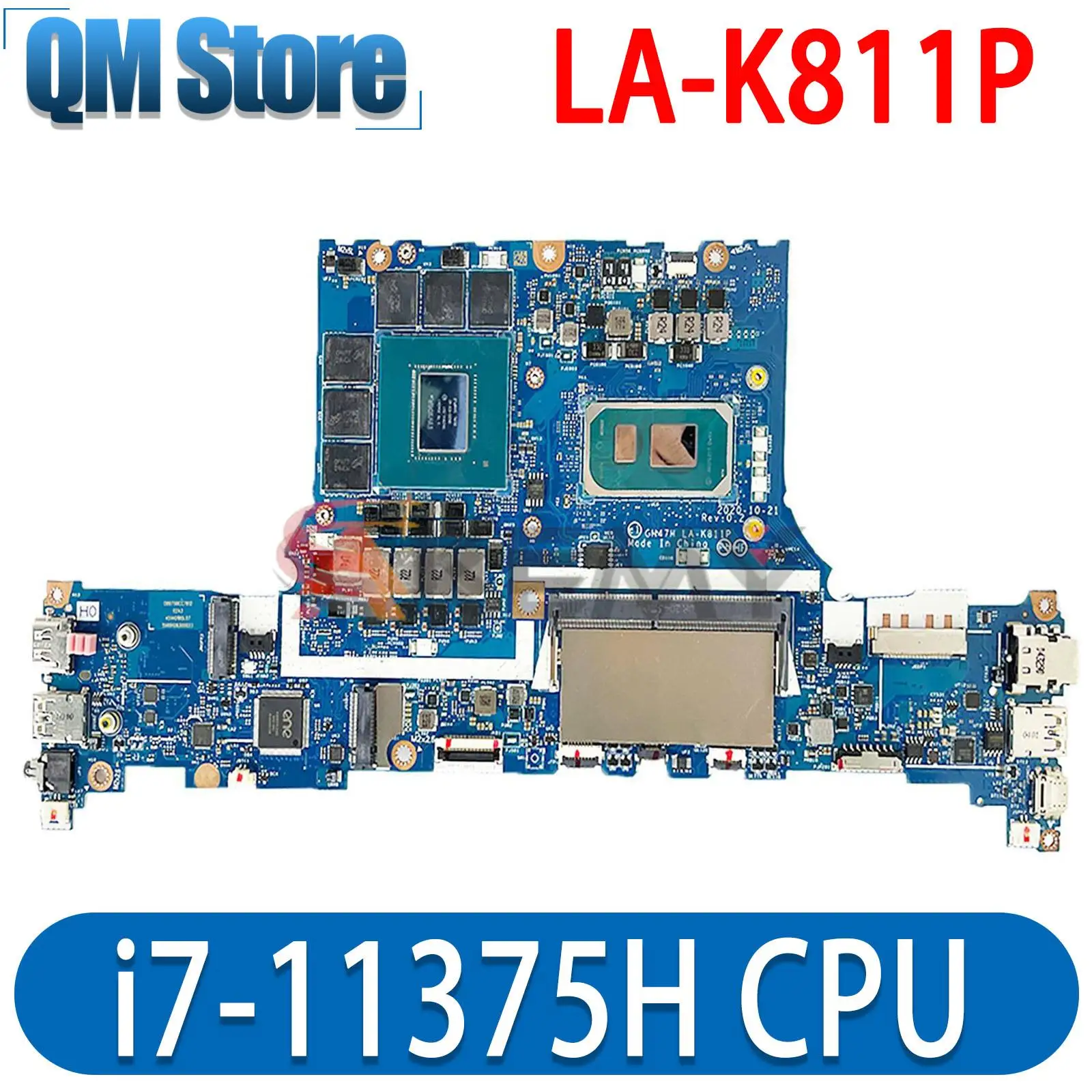 

Системная плата GH47H LA-K811P для Acer Triton 300, материнская плата для ноутбука, ЦП: I7-11375H SRKH4 GPU:GN20-E3-A1 RTX3060 8G NBQBJ11006, Протестировано в порядке