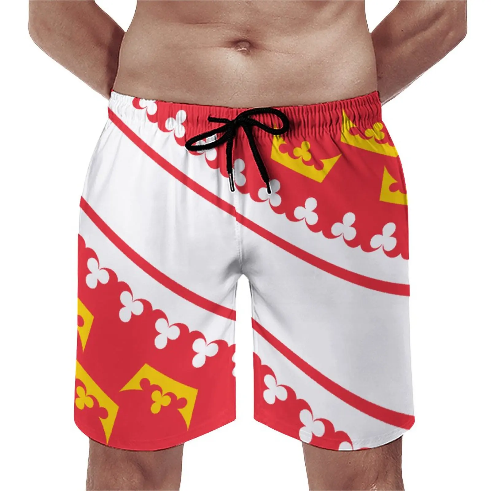 

Flag of Alsace Anime BeachAnime Adjustable Drawstring Breathable Quick Dry Men's Beach ShortsSports Loose Elastic Hawaii Pants