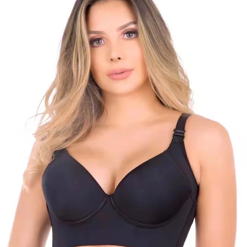 

Push Up Bras Women Deep Cup Bra Hide Back Fat Underwear Shaper Incorporated Full Back Coverage Lingerie Plus Size женское бельё