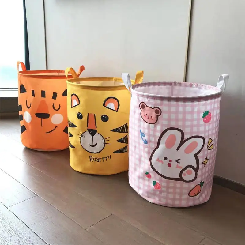 

Коробка для хранения игрушек, корзина для грязной одежды для детей, большая корзина для сумок, коробка для хранения из мультяшной ткани