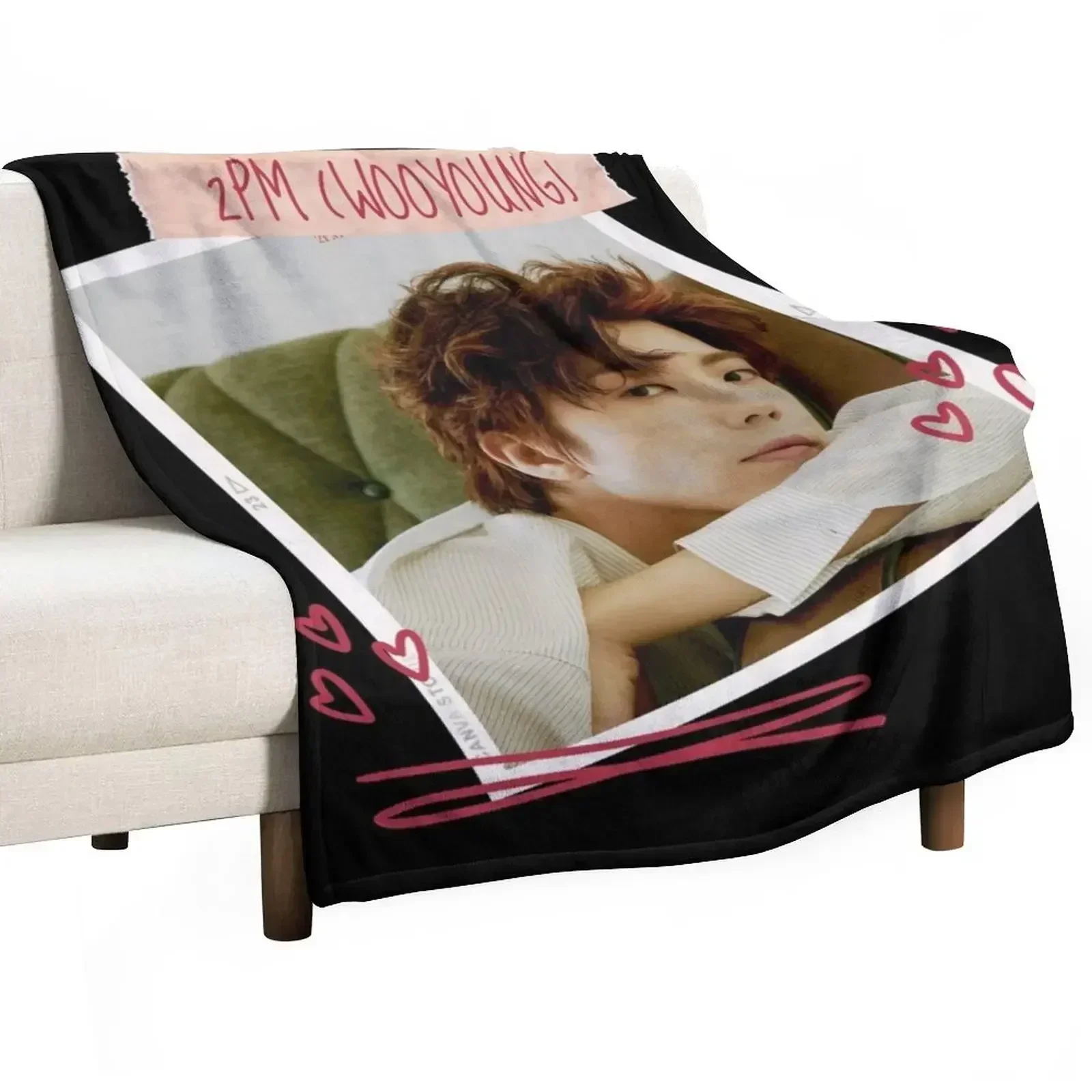 PM - 2PM Comeback wooyong Throw Blanket Роскошный дизайнерский гигантский диван Мягкие роскошные