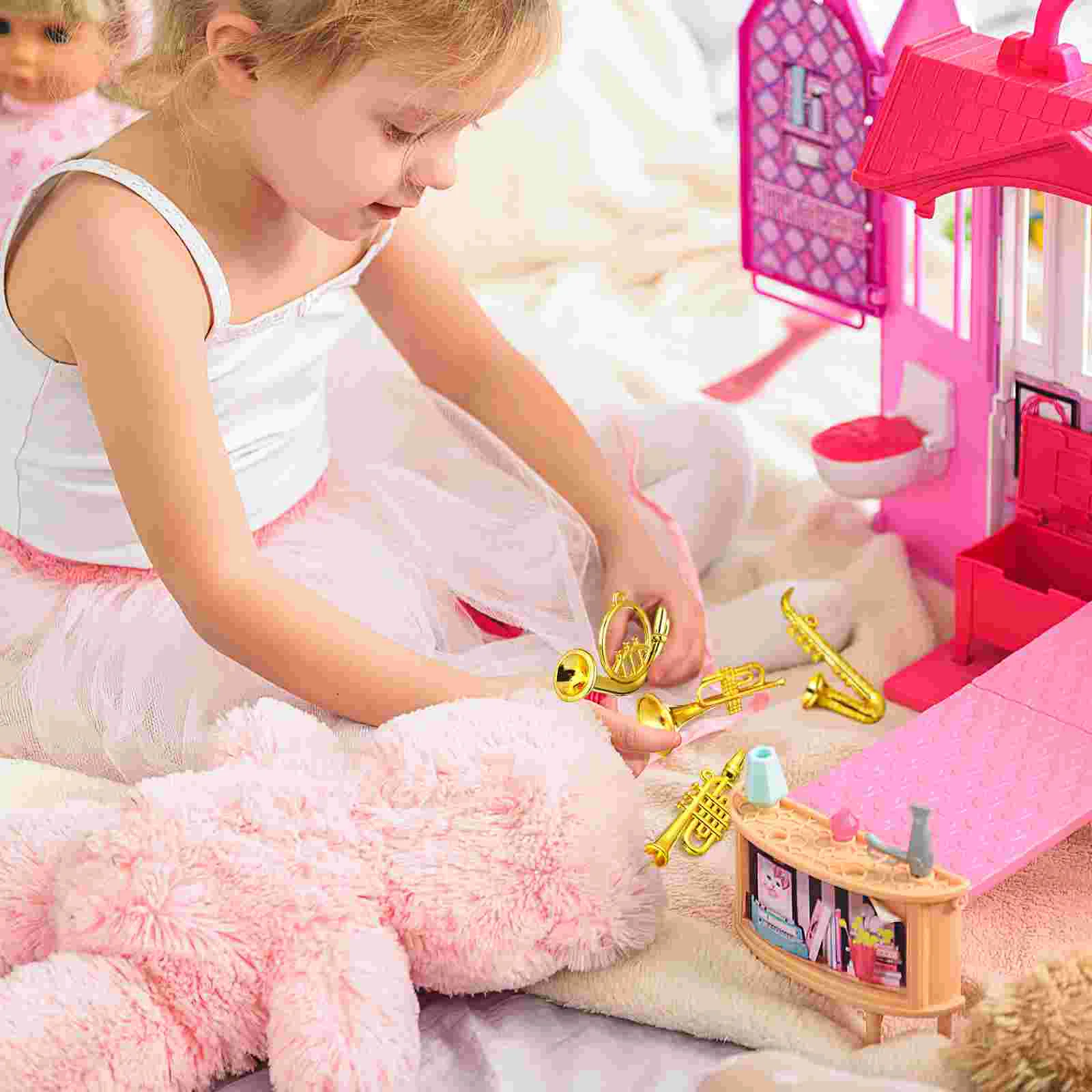 4 шт. мини-музыкальные инструменты аксессуары миниатюрный дом для детей игрушки