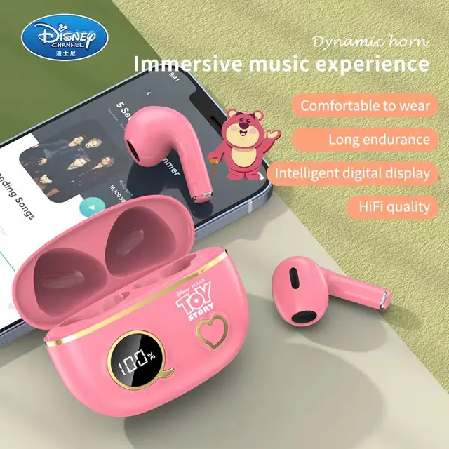 Original Disney TWS Earphones Bluetooth 5.3 Wireless headphone Sport Noise Reduction Headphones smart Touch Control 2022 New 5