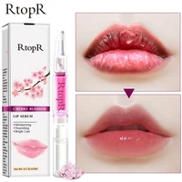 rtopr cherry blossom lip serum mask dry crack peeling repair reduce lip fine lines essence moisturizing beauty care 3ml