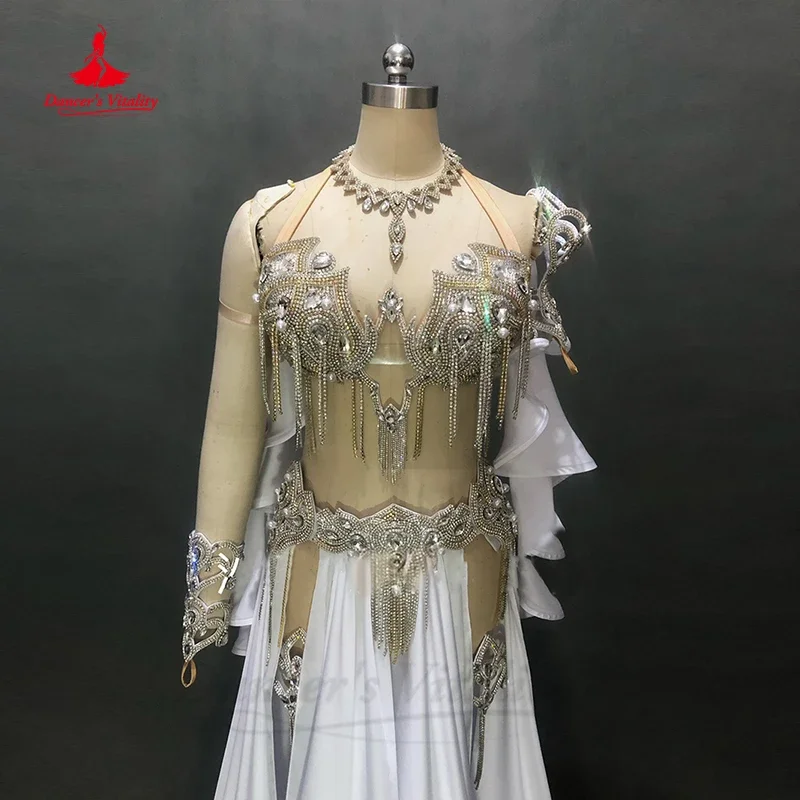 Женский комплект для танца живота бюстгальтер старшеклассников длинная юбка с