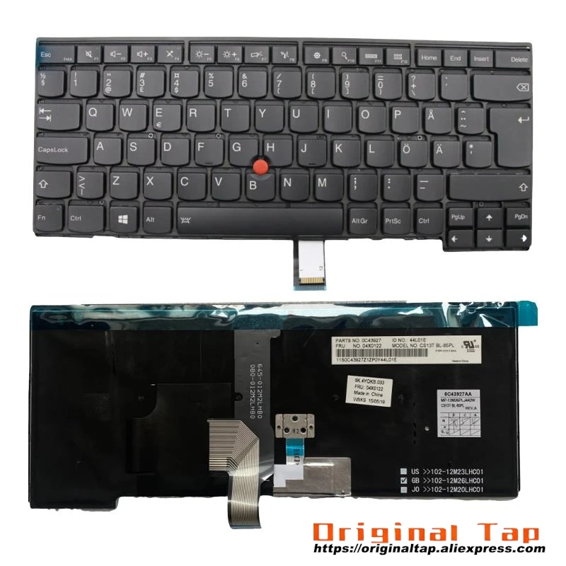 SE шведская финская клавиатура с подсветкой для Lenovo Thinkpad T440 T440s T431s T440p T450 T450s T460 04X0127