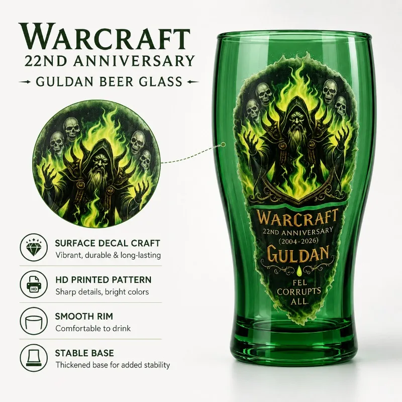Фото Коллекционная пивная кружка World of Warcraft к 22-летию: Гулдан Фел (зеленая), WOW 